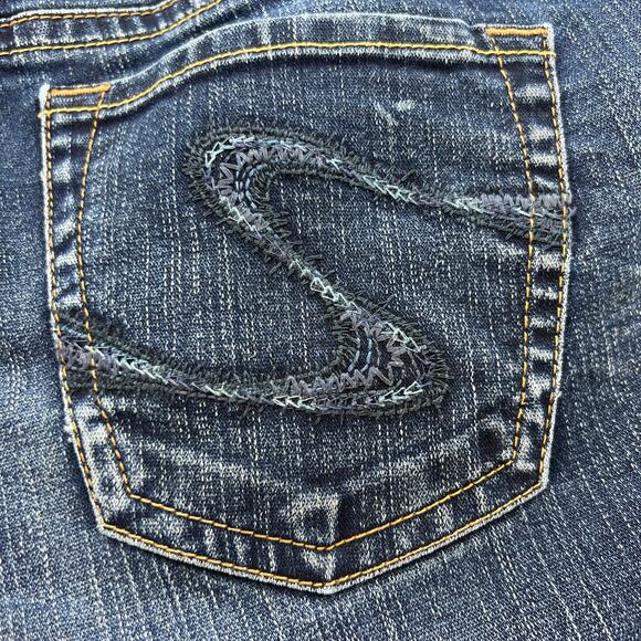 Silver Jean Co Jeans Women's 30x32 (10) Dark Blue Suki Bootcut Preppy Normcore - Picture 4 of 15